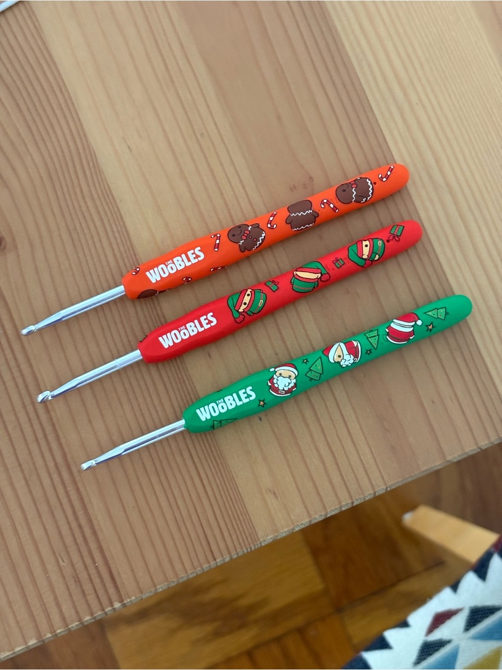Woobles Holiday Crochet Hook Set (limited edition, set of 3)